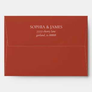 Elegant Rustic Fall Autumn Floral Wedding Envelope
