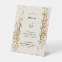 Elegant Rustic Fall Beige Wedding Signature Drinks