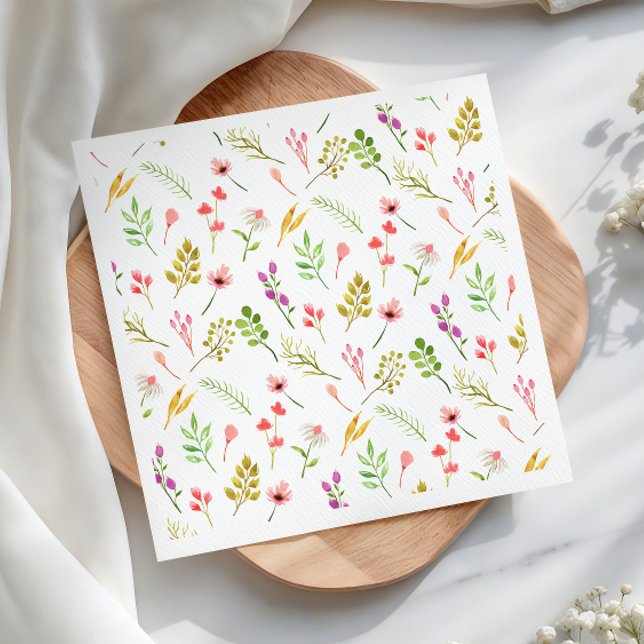 Elegant Rustic Floral Garden Baby Shower Napkin (Creator Uploaded)