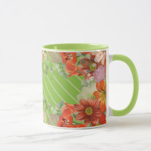 Elegant rustic floral kitchen mug
