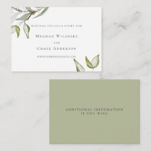 Elegant Rustic Greenery Enclosure Card