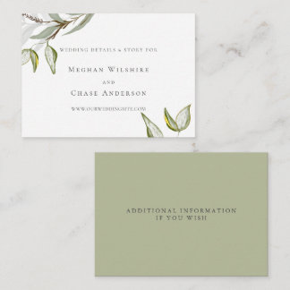 Elegant Rustic Greenery Enclosure Card