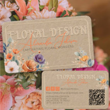 Elegant Rustic Kraft Boho Floral Design Embossed 