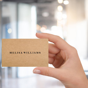 Elegant Rustic Kraft Business Card
