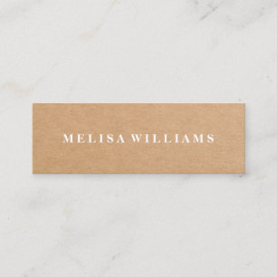 Elegant Rustic Kraft Mini Business Card