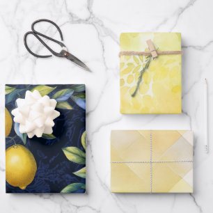 Elegant Rustic Lemon Wrapping Paper Sheet