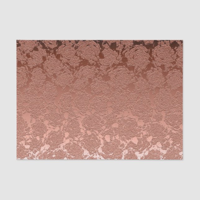 Elegant Rustic Light Terracotta Autumn Floral Tissue Paper (Front)