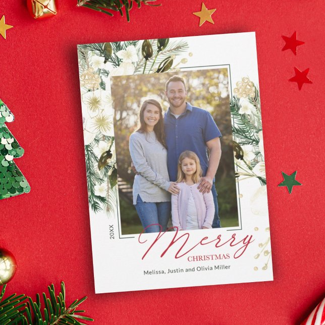 Elegant Rustic Merry Christmas Holiday Card (Creator Uploaded)