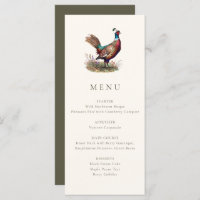 Elegant Rustic Pheasant Fall Hunting Dinner