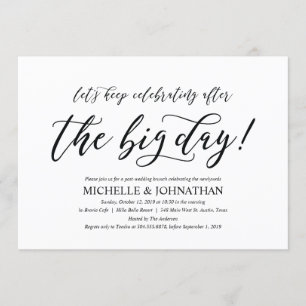 Elegant Rustic Post Wedding Brunch Invitation Card