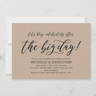 Elegant Rustic Post Wedding Brunch Invitation Card