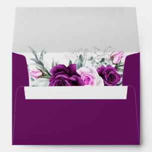 Elegant Rustic Purple Blush Geometric Wedding  Envelope