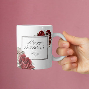 Elegant Rustic Red Roses Happy Mother's Day Coffee Mug