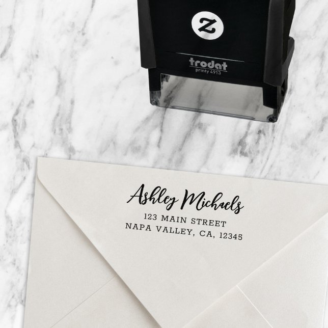 Elegant Rustic Return Address Self-inking Stamp (Creator Uploaded)