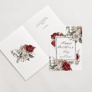 elegant rustic rose happy mother's day card