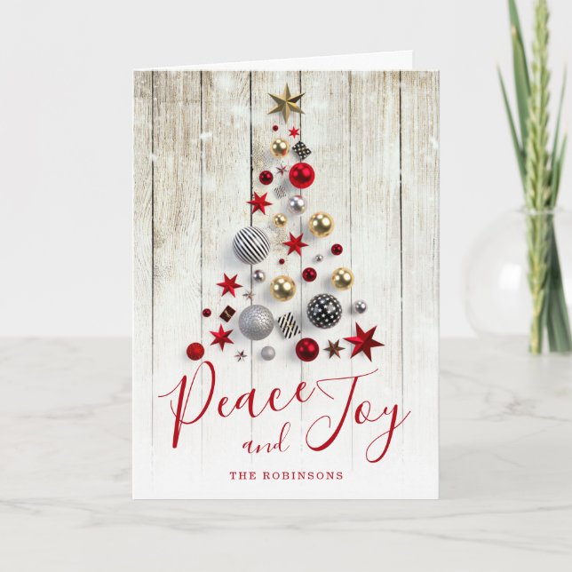 Elegant Rustic & Simple Family Christmas Holiday (Front)