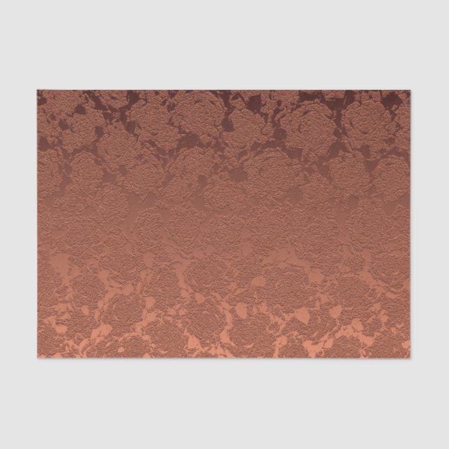 Elegant Rustic Terracotta Fall Floral Tissue Paper (Front)