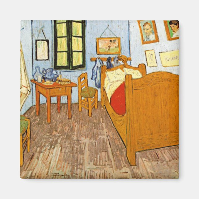 Elegant Rustic Vincent Van Gogh - Bedroom at Arles Magnet (Front)