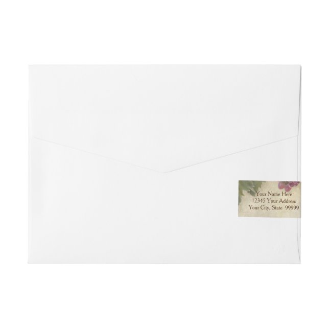 Elegant Rustic Vineyard Winery Fall Wedding Wraparound Address Label (Back)