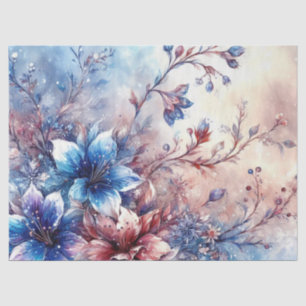 Elegant Rustic Vintage Inspired Floral Decoupage Tissue Paper