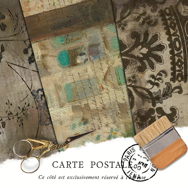 Elegant Rustic Vintage Texture Decoupage Wrapping Paper Sheet (Creator Uploaded)