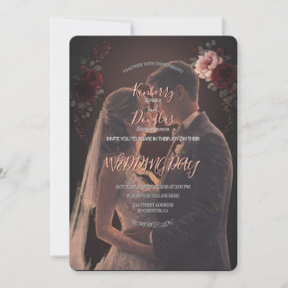 Elegant Rustic Wedding Day Romantic Invitation