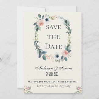 Elegant Rustic Wedding Invitation