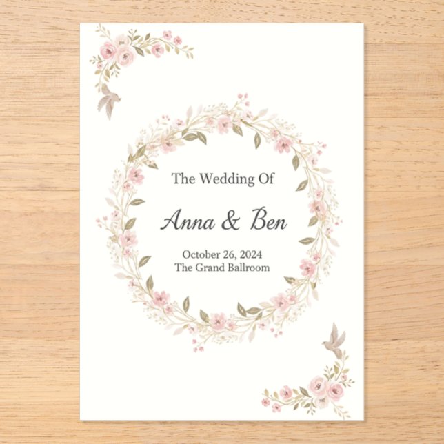 Elegant Rustic Wedding Invitation (Front)