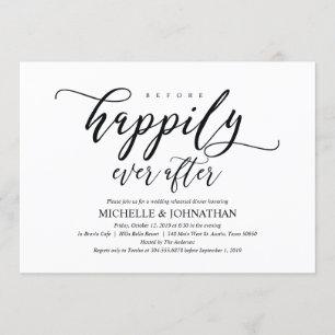 Elegant Rustic Wedding Rehearsal Dinner Invites
