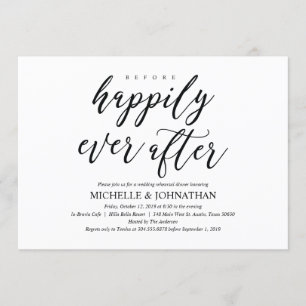 Elegant Rustic Wedding Rehearsal Dinner Invites