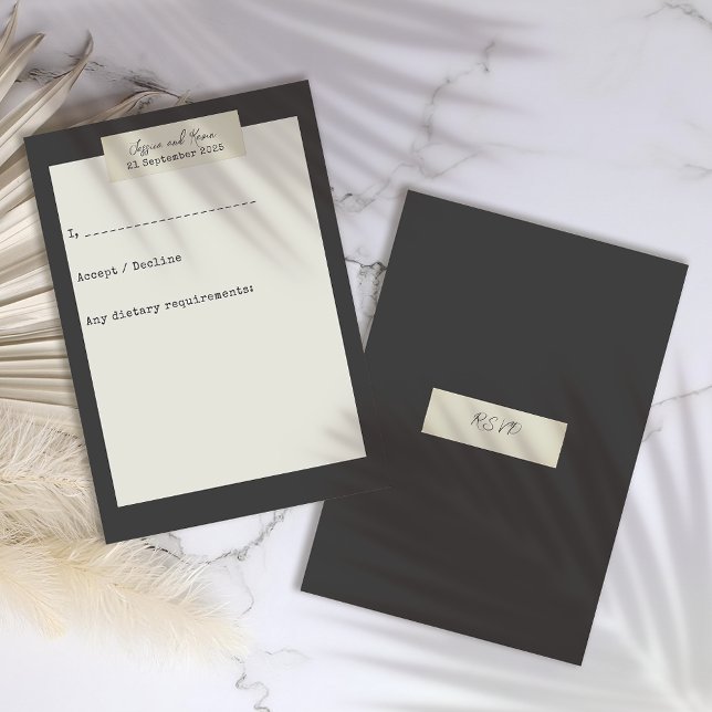 Elegant Rustic Wedding RSVP Card (Creator Uploaded)