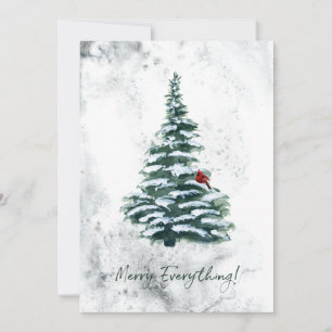 Elegant Rustic Winter Woodland Christmas Photo Holiday Card