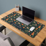 Elegant Safari Animal Skin Leopard spot Girly Desk Mat<br><div class="desc">The modern, exotic, and impressive animal print-themed desk mat showcases a captivating digital image of leopard skin, designed with elegance and warmth in mind. The colour palette incorporates a harmonious blend of black, orange, yellow, green, and beige tones, creating a visually striking and stylish look. The black hues provide a...</div>