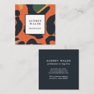 Elegant Safari Animal Skin Leopard spot Girly    Square Business Card