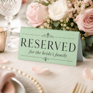 Elegant Sage Bride’s Family Reserved Wedding