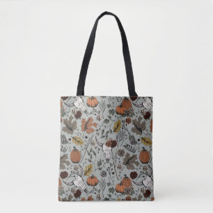 Elegant Sage Fall Harvest and Cow Skulls Tote Bag