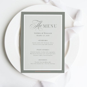 Elegant Sage Green Border   Classic Luxe  Menu