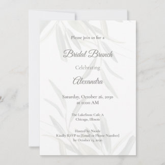 Elegant Sage Green Botanical Bridal Shower Invitation