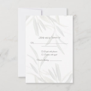 Elegant Sage Green Botanical RSVP Card