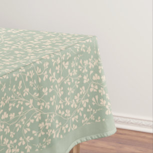 Elegant Sage Green Botanical Tablecloth