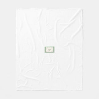 Elegant Sage Green Botanical Wedding Invitation -  Fleece Blanket