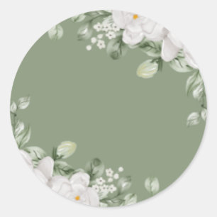 Elegant Sage Green Botanical Wedding Seal