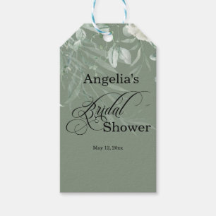 Elegant Sage Green Bridal Shower Gift Tags