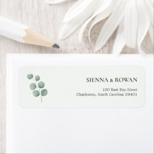 Elegant Sage Green Eucalyptus Wedding Return Addre Address Label