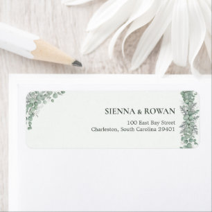 Elegant Sage Green Eucalyptus Wedding Return Addre Address Label