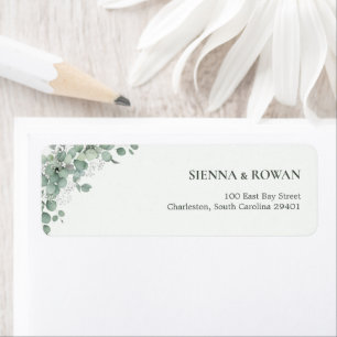 Elegant Sage Green Eucalyptus Wedding Return Addre Address Label