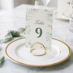 Elegant Sage Green Floral Line Art Wedding Table Number<br><div class="desc">Guide your guests to their seats in style with this elegant sage green floral line art wedding table number card. Featuring delicate fine art botanical illustrations framing clean, modern typography, this design effortlessly brings a touch of timeless luxury and minimalist sophistication to your reception decor. Easily customize the table number...</div>