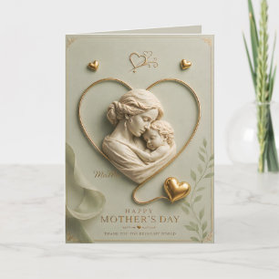Elegant Sage Green Floral Mother’s Day Card