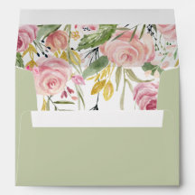 Elegant Sage Green Floral Watercolor Wedding