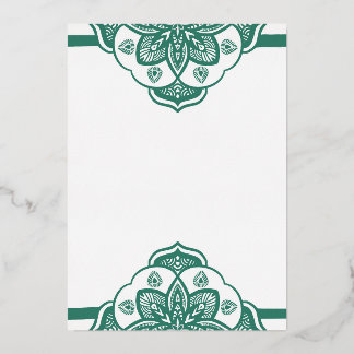 Elegant sage green flower wedding invitation